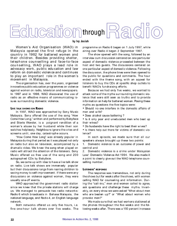 Cover of Education through Radio