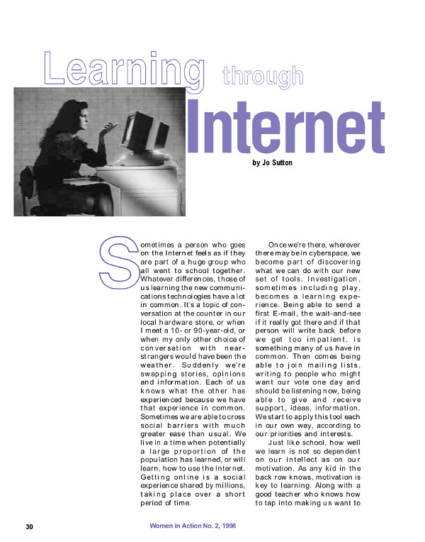 Cover of Learning through Internet