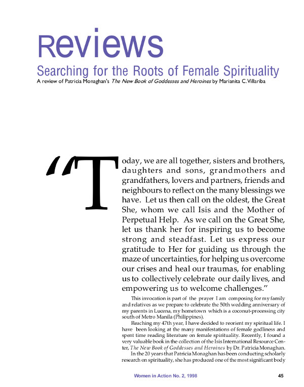 Cover of Searching for the Roots of Female Spirituality