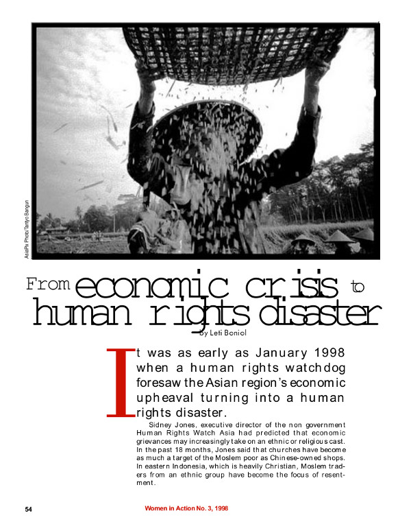 Cover of From Economic Crisis to Human Rights Disaster