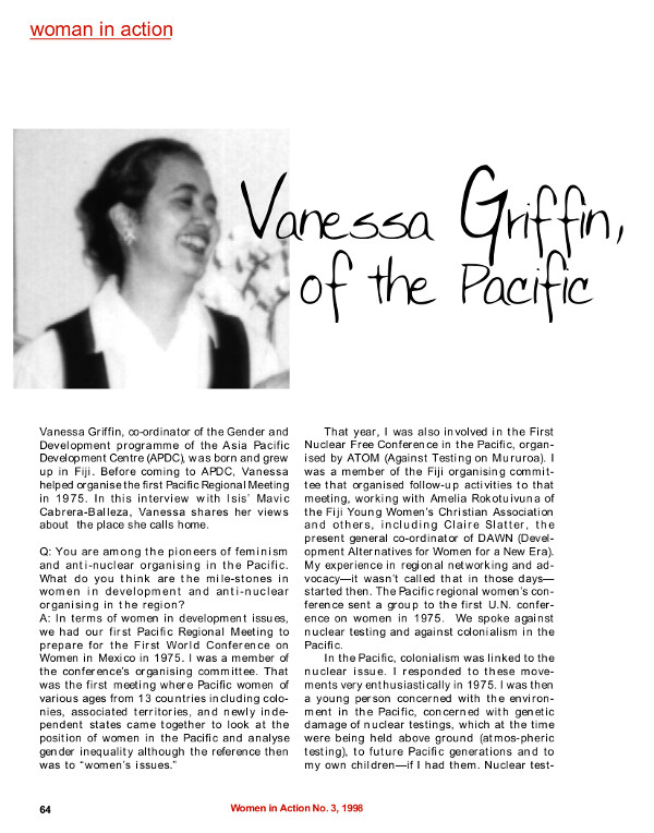 Cover of Vanessa Griffin, of the Pacific