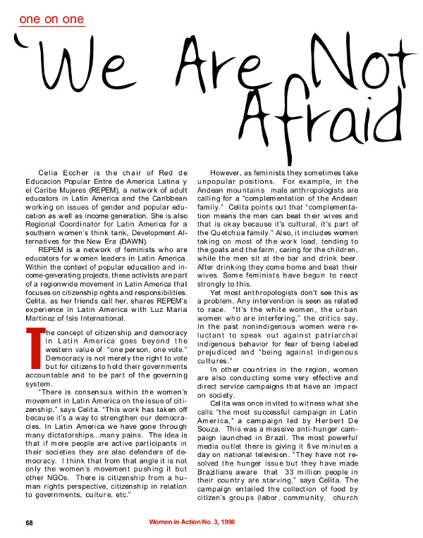 Cover of We Are Not Afraid of Success