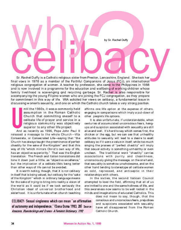 Cover of Why Celibacy?