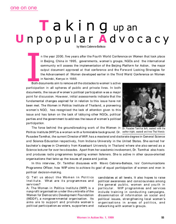 Cover of Taking up an unpopular advocacy