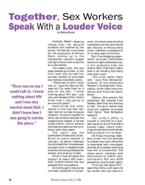 Cover of Together, Sex Workers Speak With a Louder Voice