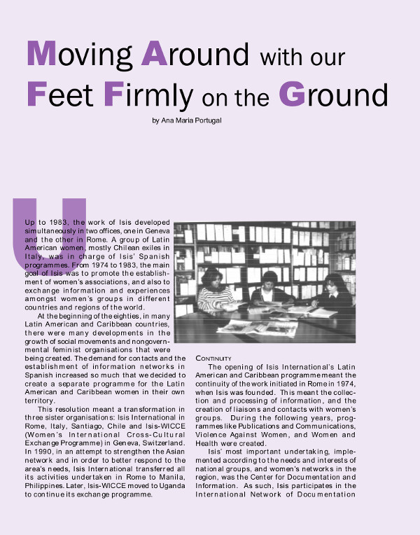 Cover of Moving around with our feet firmly on the ground