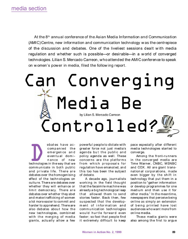 Cover of Can converging media be controlled?