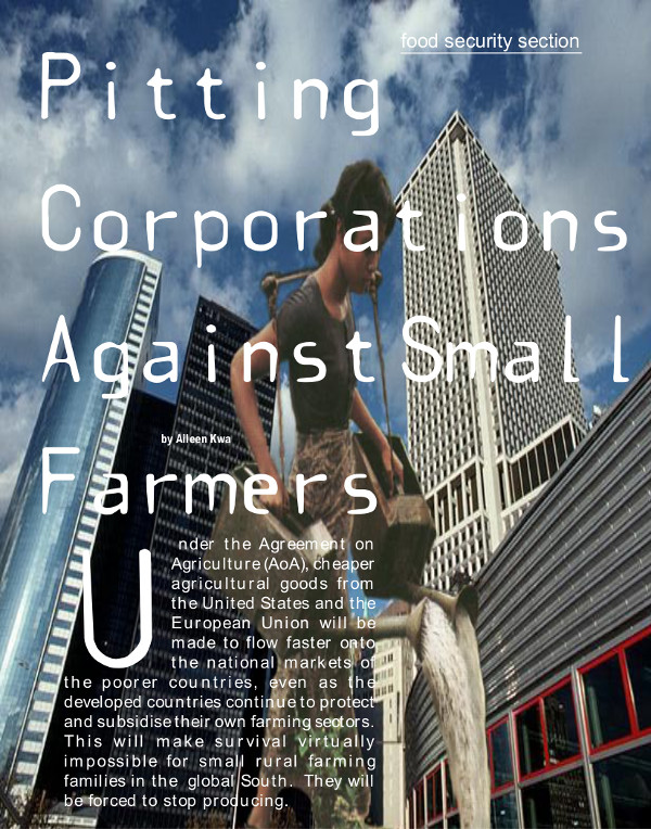 Cover of Pitting corporations against small farmers