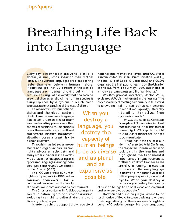 Cover of Breathing Life Back into Language