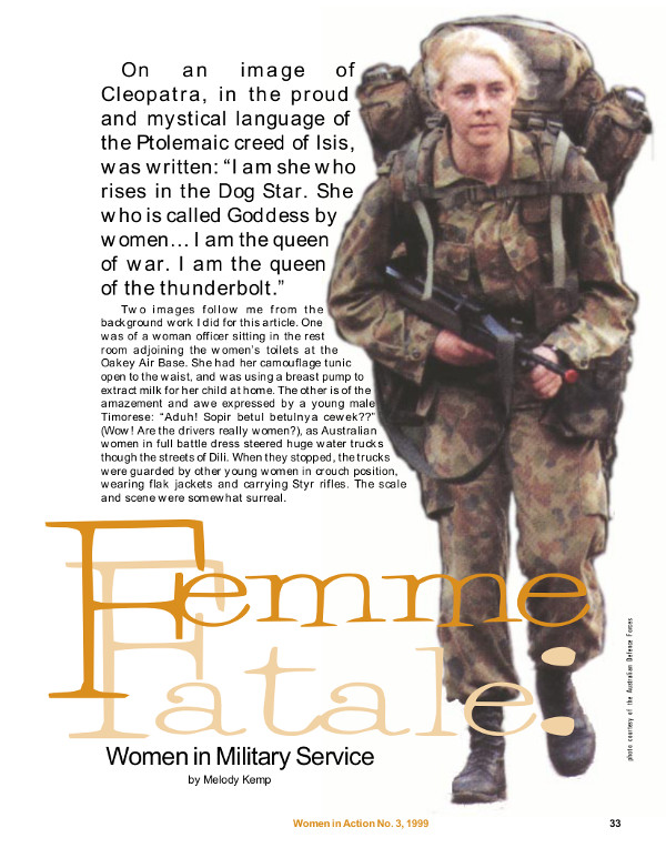 Cover of Femme fatale: women in military service