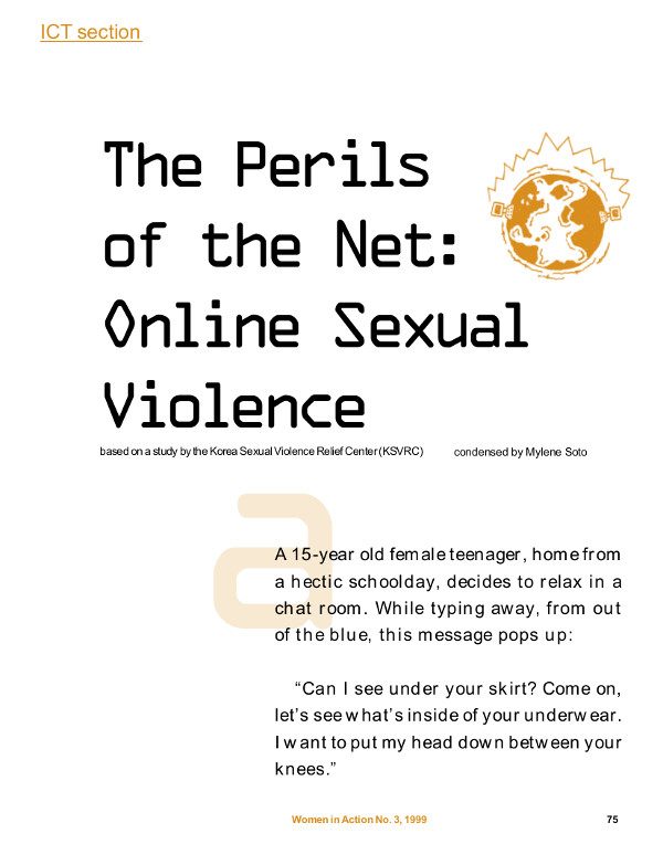 Cover of The perils of the Net: online sexual violence