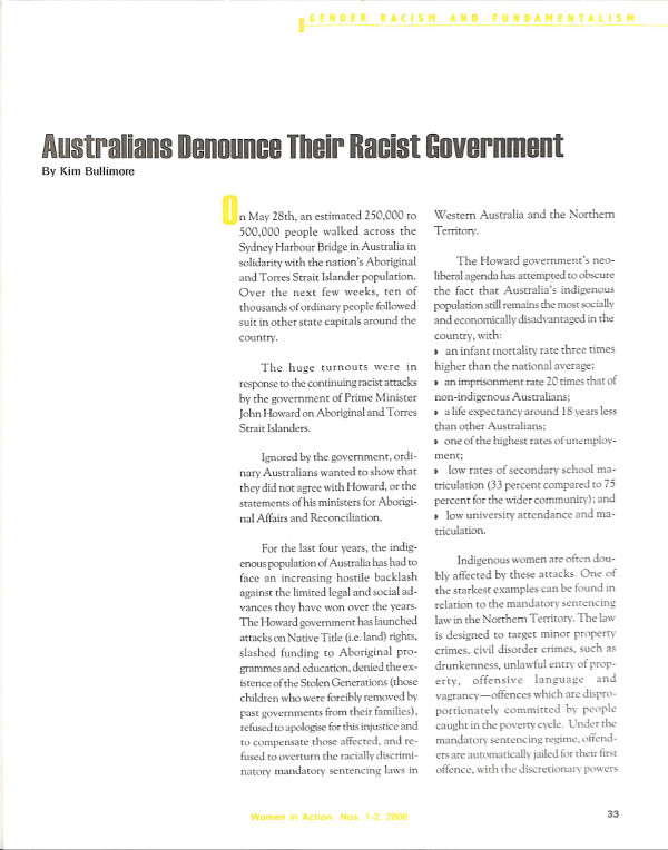 Cover of Australians Denounce Their Racist Government