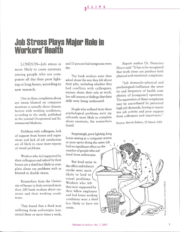 Cover of Job Stress Plays Major Role In Workers' Health