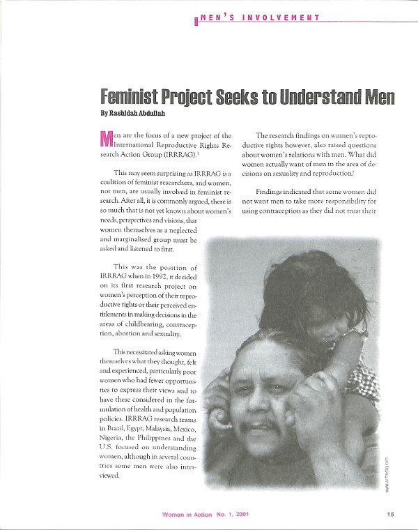 Cover of Feminist Project Seeks to Understand Men