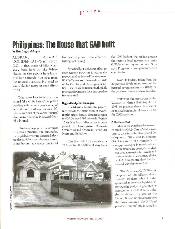 Cover of Philippines: The House that GAD built