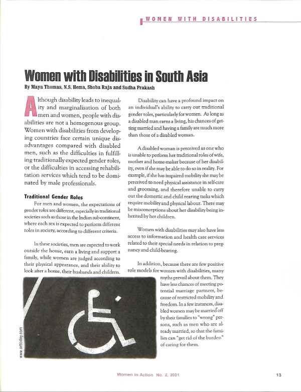 Cover of Women with Disabilities in South Asia