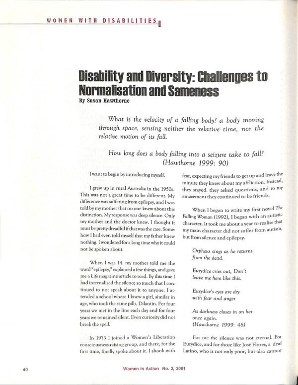 Cover of Disability and Diversity: Challenges to Normalisation and Sameness