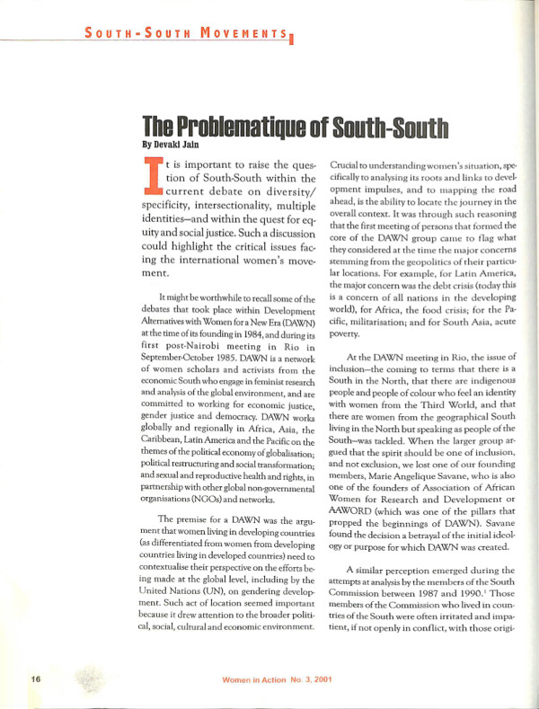 Cover of The Problematique of South-South