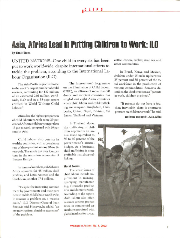 Cover of Asia, Africa Lead in Putting Children to Work: ILO