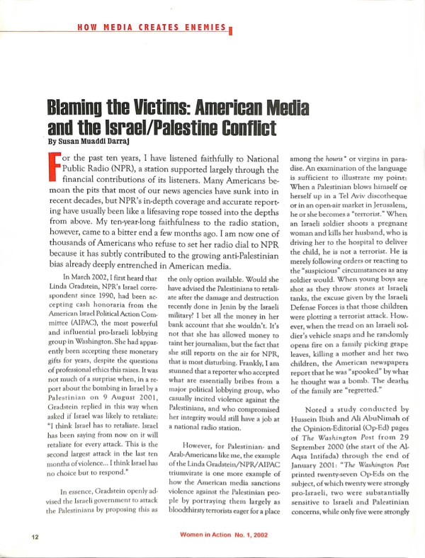 Cover of Blaming the Victims: American Media and the Israel/Palestine Confiict