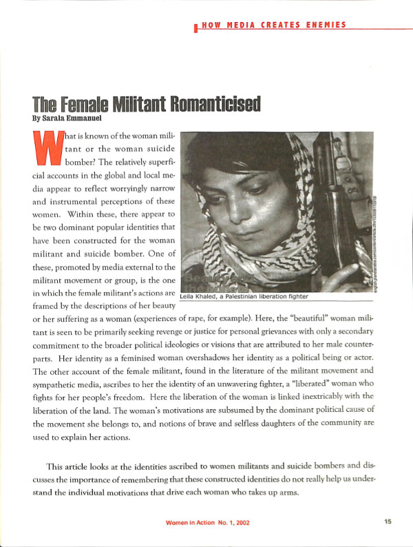 Cover of The Female Militant Romanticised