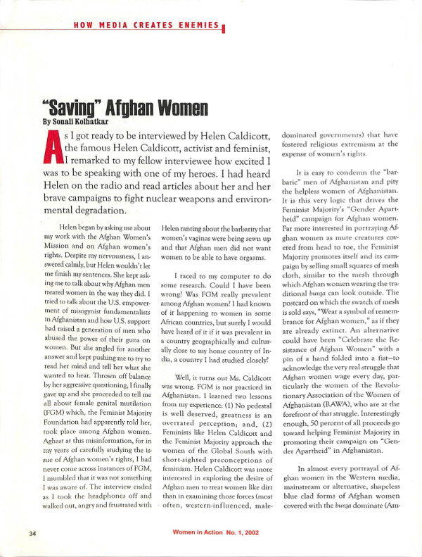 Cover of Saving Afghan Women