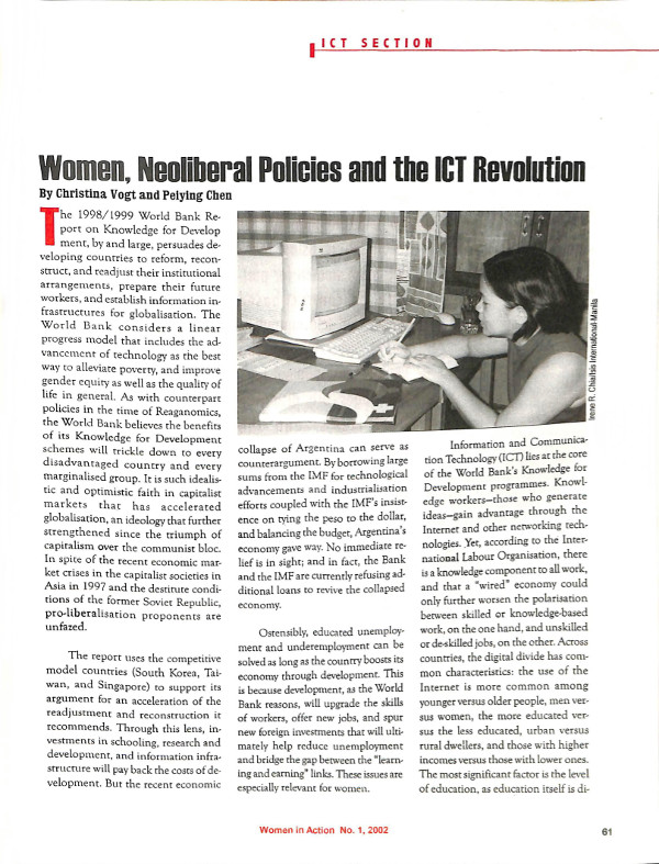 Cover of Women, Neoliberal Policies and the ICT Revolution