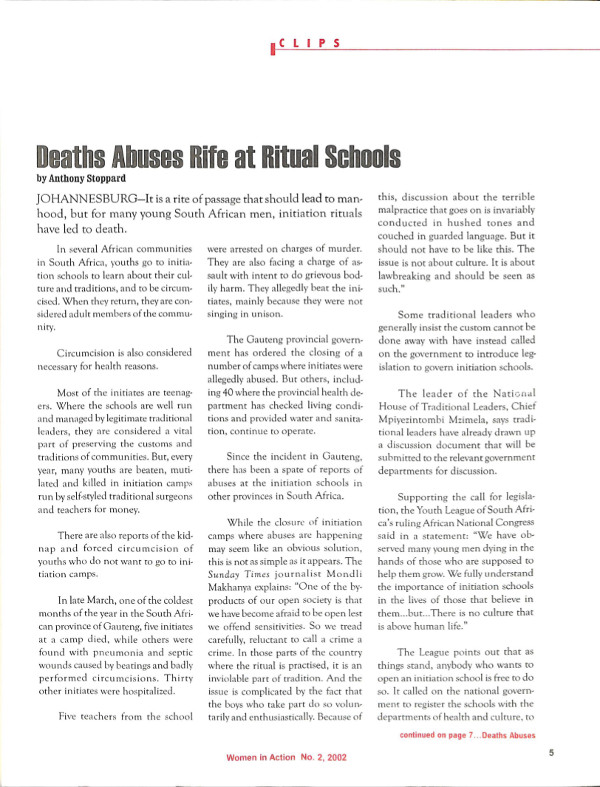 Cover of Deaths Abuses Rife at Ritual Schools