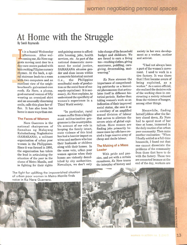 Cover of At Home with the Struggle