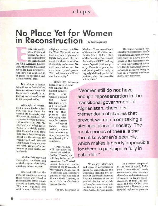 Cover of No Place Yet for Women in Reconstruction