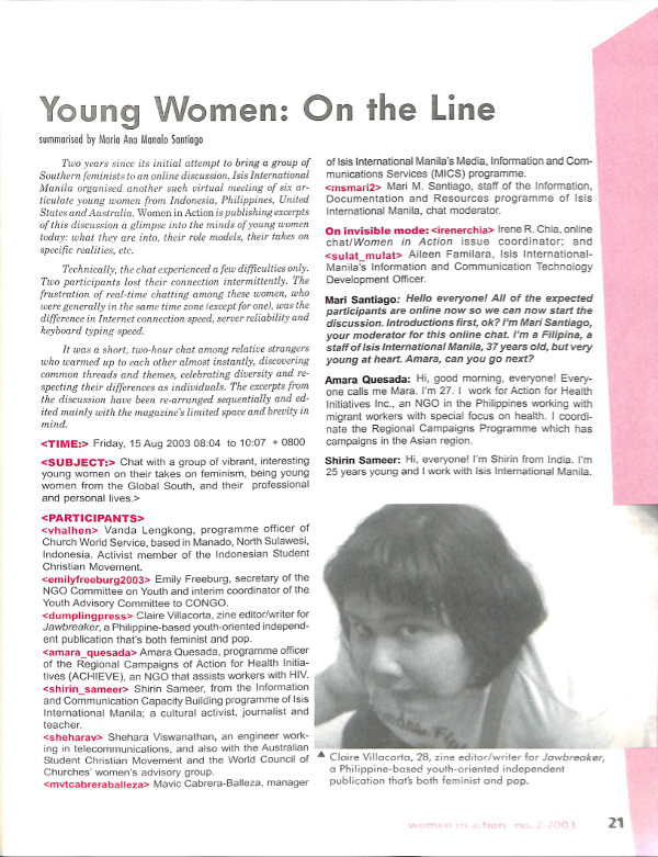 Cover of Young Women: On the Line