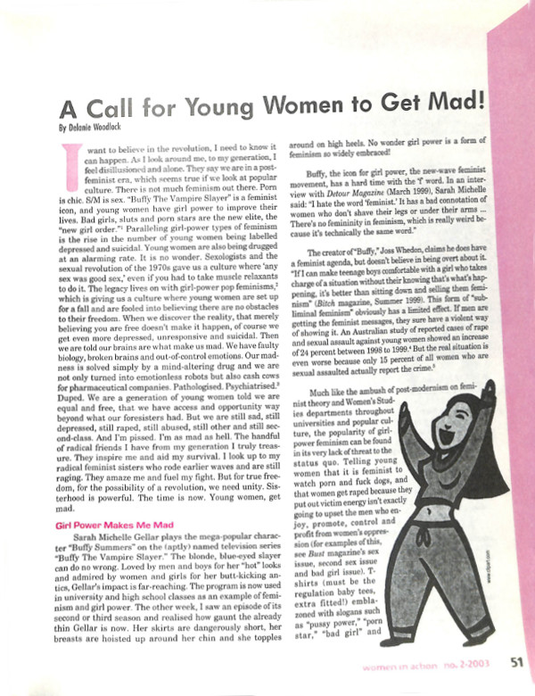 Cover of A Call for Young Women to Get Mad!