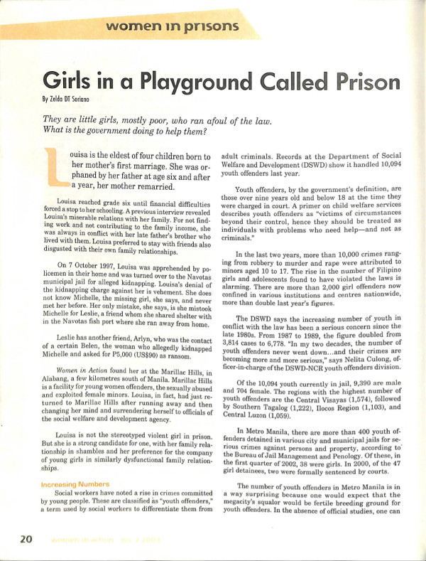 Cover of Girls in a Playground Called Prison