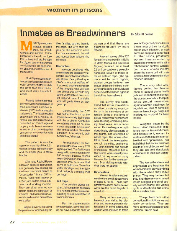 Cover of Inmates as Breadwinners