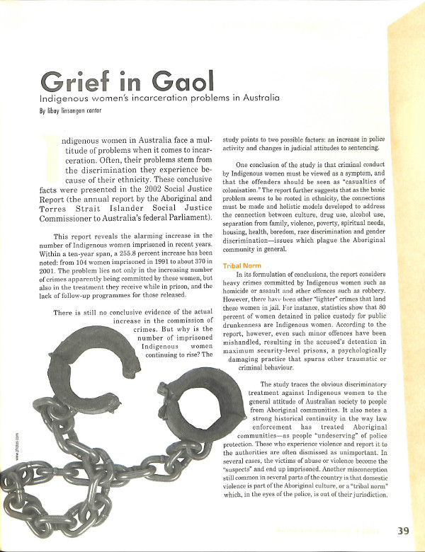 Cover of Grief in Gaol