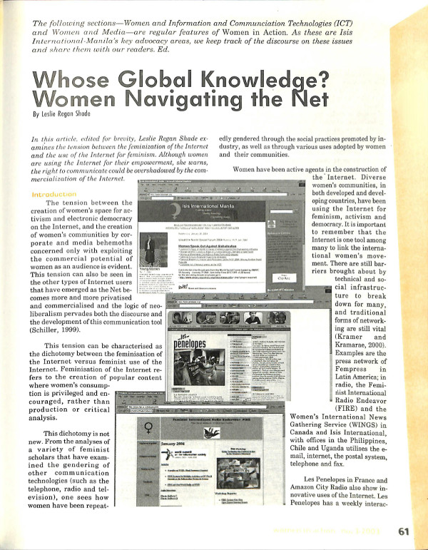 Cover of Whose Global Knowledge? Women Navigating the Net