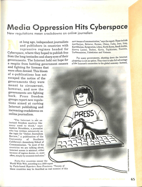 Cover of Media Oppression Hits Cyberspace