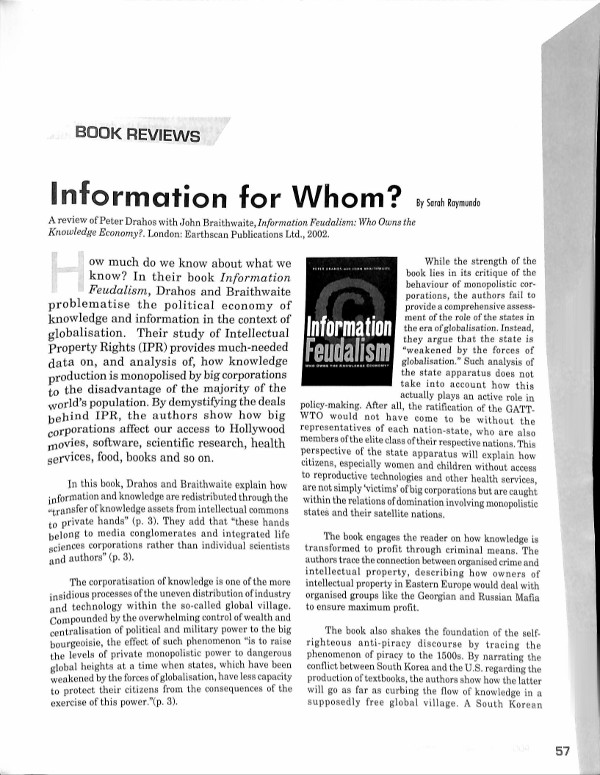 Cover of Information for Whom?