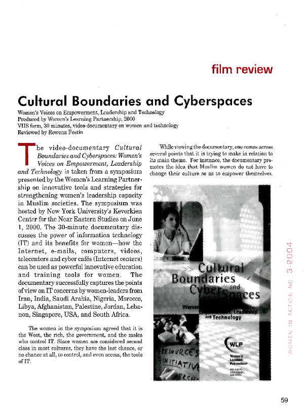 Cover of Cultural Boundaries and Cyberspace