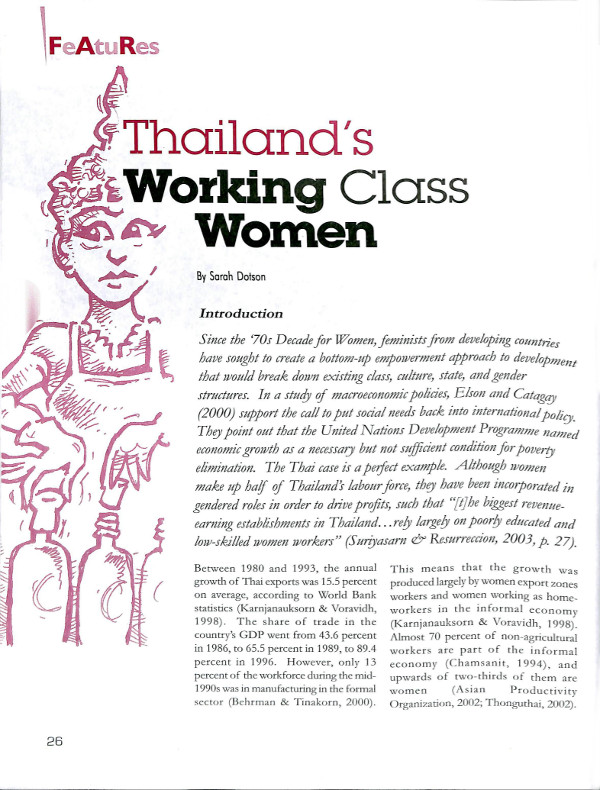 Cover of Thailand's Working Class Women