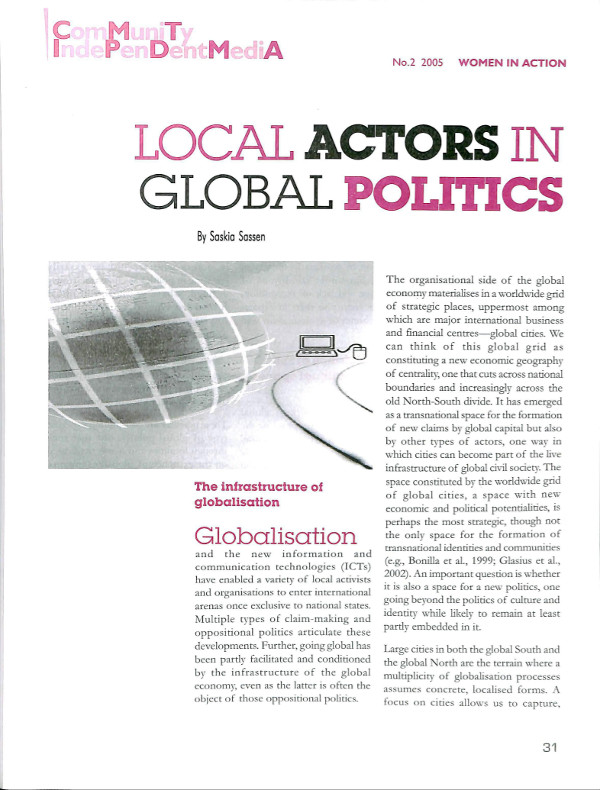 Cover of Local Actors in Global Politics