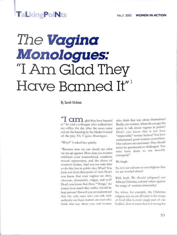 Cover of The Vagina Monologues: 