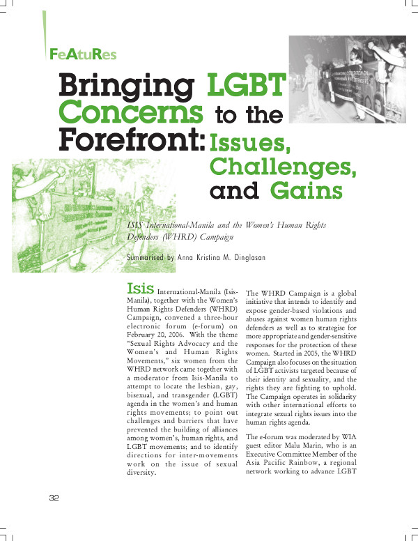 Cover of Bringing LGBT Concerns to the Forefront: Issues, Challenges, and Gains