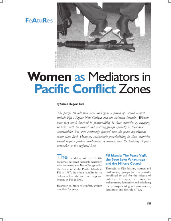 Cover of Women as Mediators in Pacific Conflict Zones