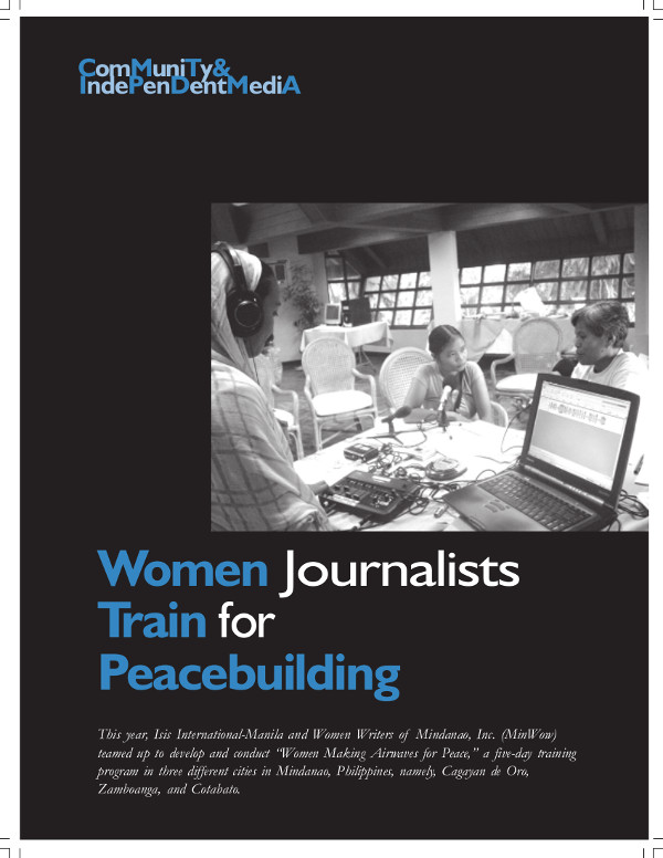 Cover of Women Journalists Train for Peacebuilding