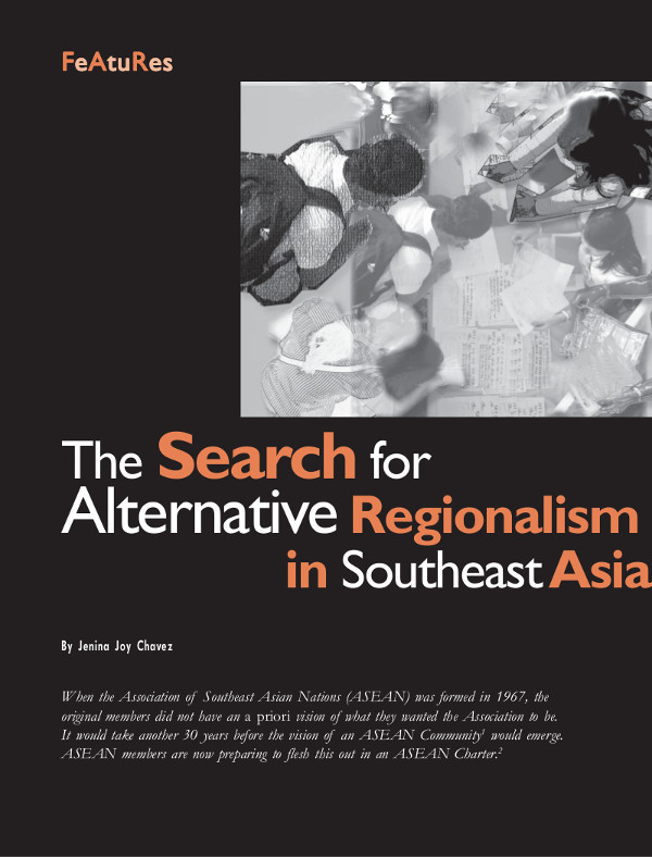 Cover of The Search for Alternative Regionalism in Southeast Asia