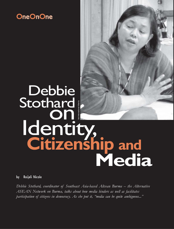 Cover of Debbie Stothard on Identity, Citizenship and Media