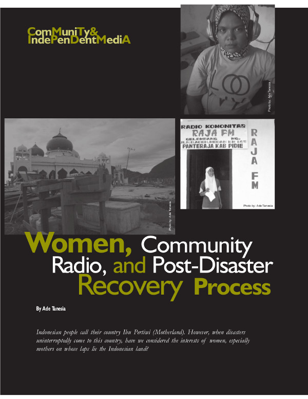 Cover of Women, Community Radio, and Post-Disaster Recovery Process