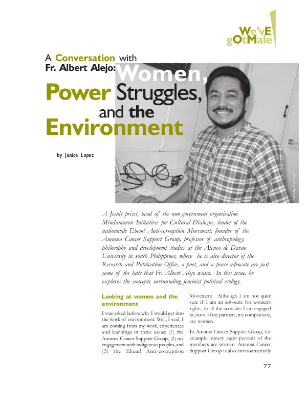 Cover of A Conversation with Fr. Albert Alejo: Women, Power Struggles, and the Environment