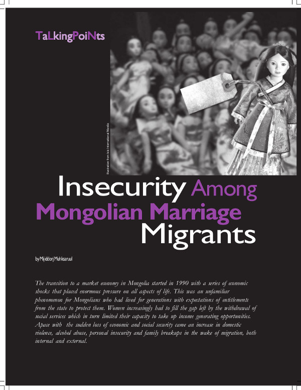 Cover of Insecurity Among Mongolian Marriage Migrants